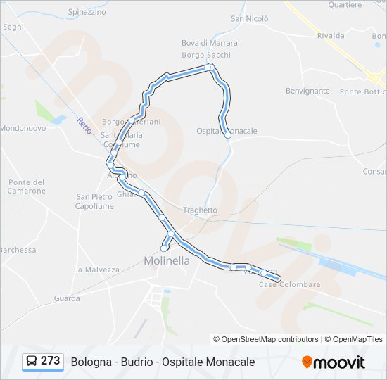 273 bus Line Map