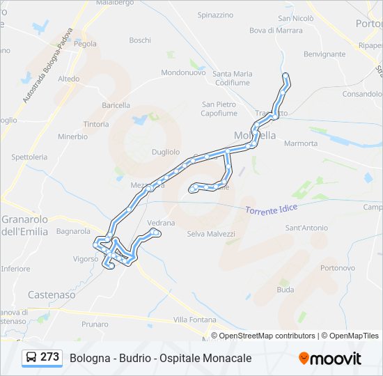 Percorso linea bus 273