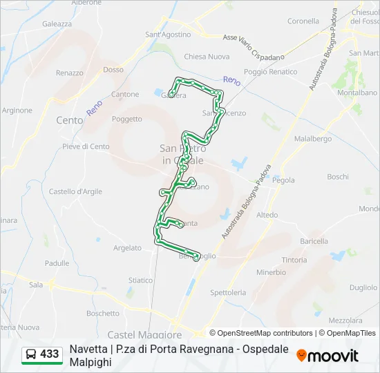 433 Bus Line Map
