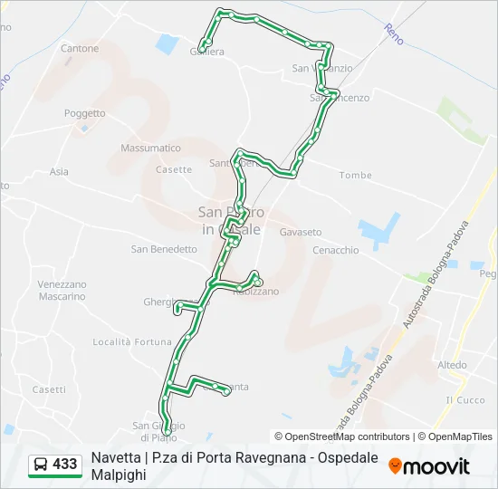 433 Bus Line Map