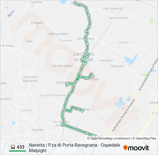 433 Bus Line Map
