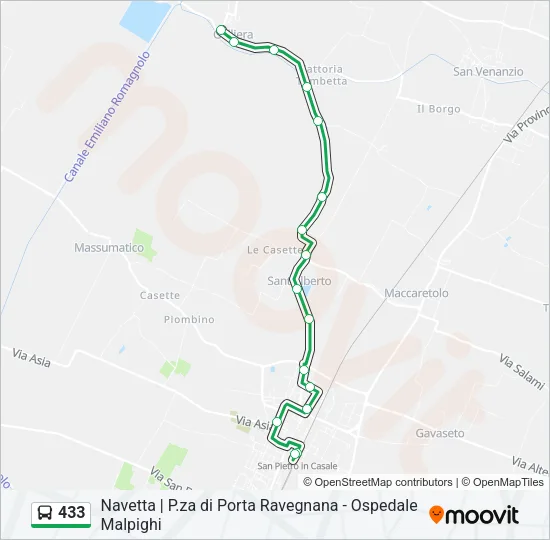 433 Bus Line Map