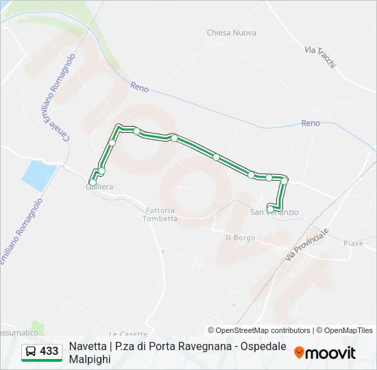 433 Bus Line Map