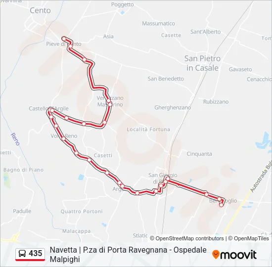 435 Bus Line Map
