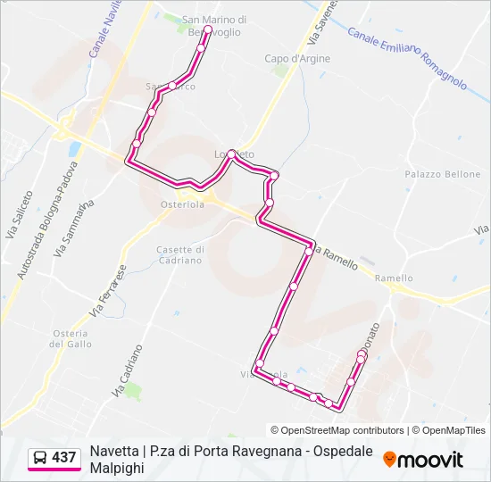 437 Bus Line Map