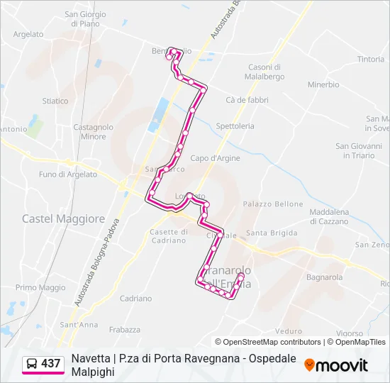 437 Bus Line Map