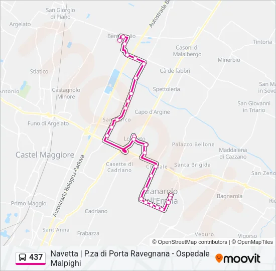 437 Bus Line Map