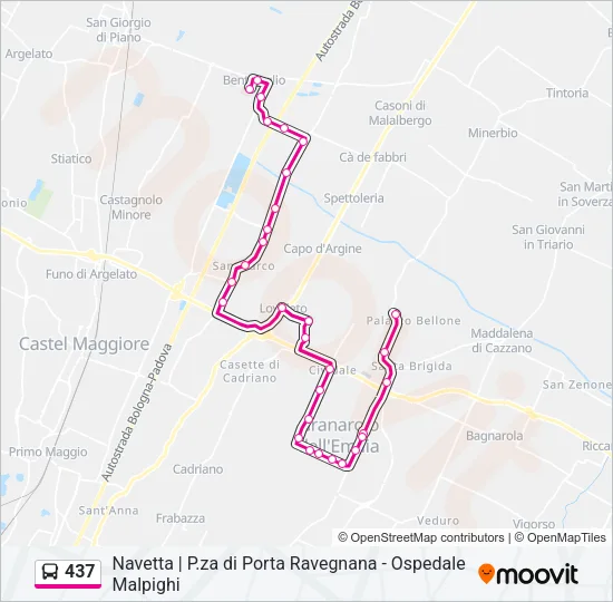 437 Bus Line Map