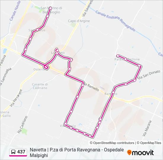 437 Bus Line Map