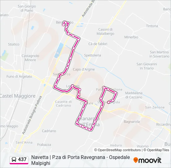 437 Bus Line Map