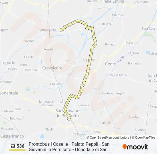 536 Bus Line Map