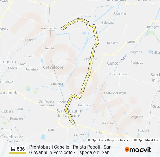 536 Bus Line Map
