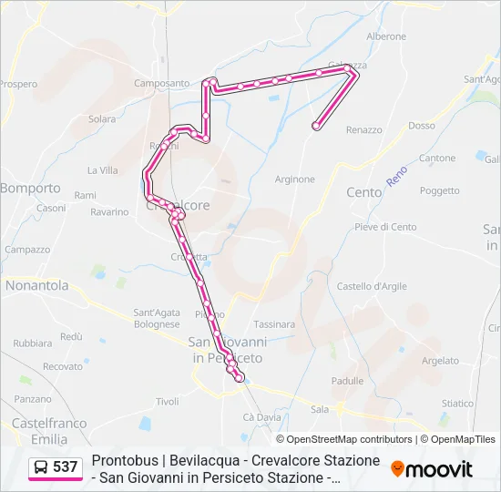 537 Bus Line Map