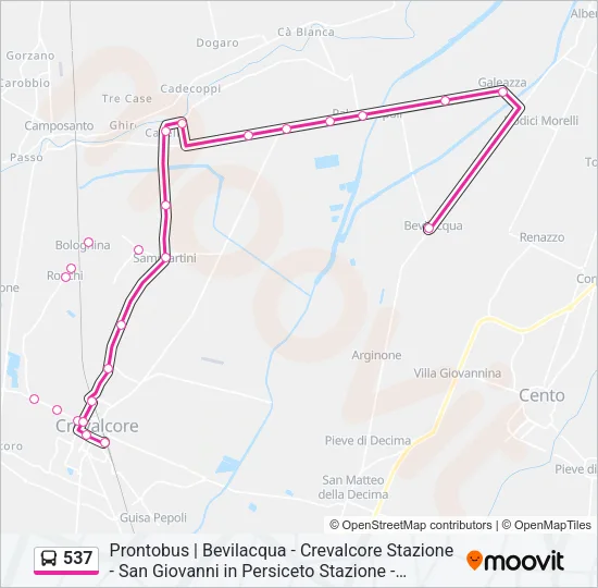537 Bus Line Map