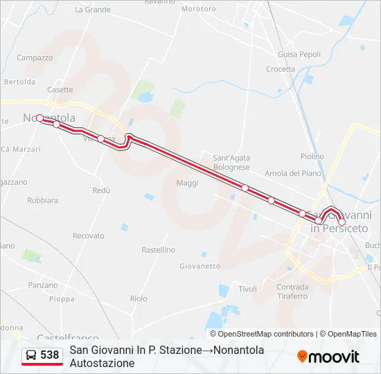 538 Bus Line Map
