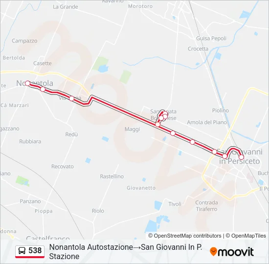 538 Bus Line Map