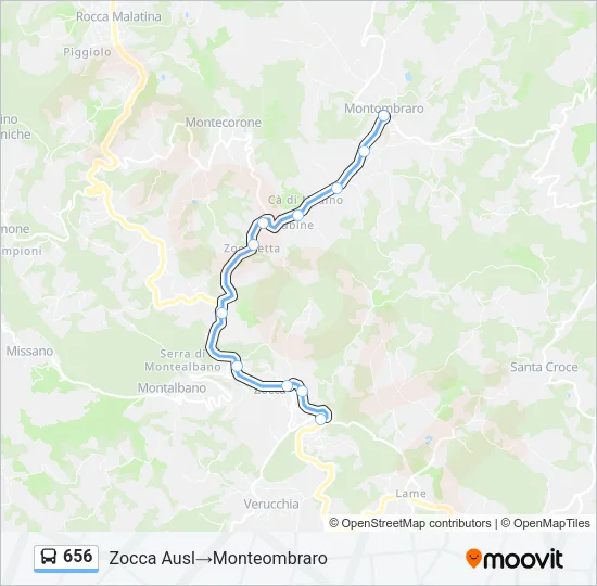 656 Bus Line Map