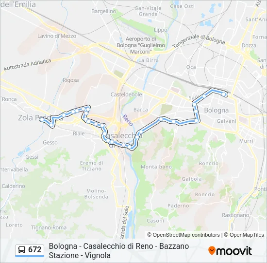 672 Bus Line Map