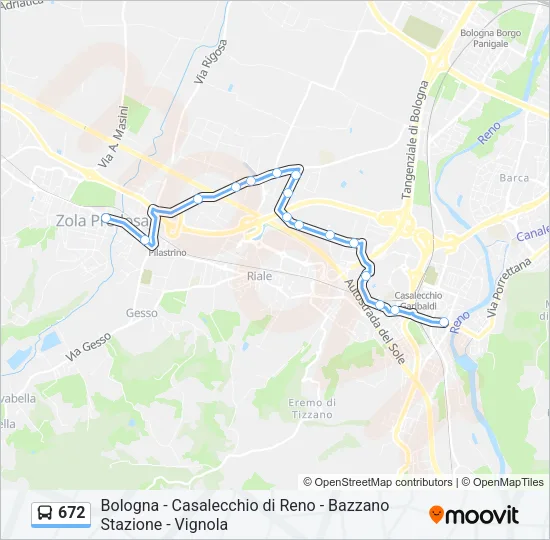 672 Bus Line Map