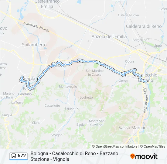 672 Bus Line Map