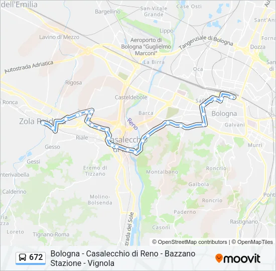 672 Bus Line Map