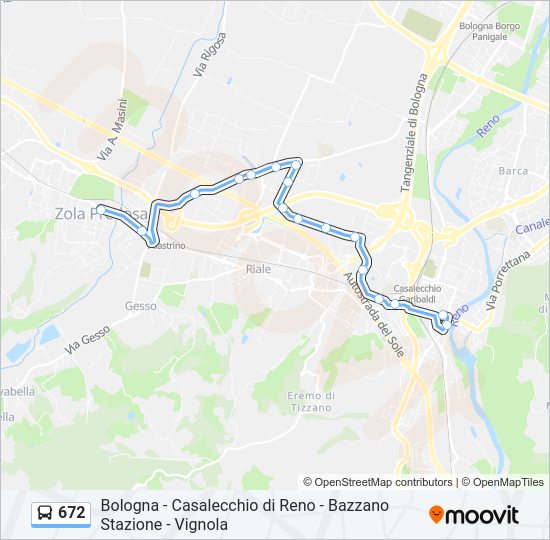 672 Route: Schedules, Stops & Maps - Lavino Di Sopra‎→Casalecchio Casa ...