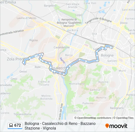 672 Bus Line Map