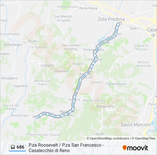 686 Bus Line Map