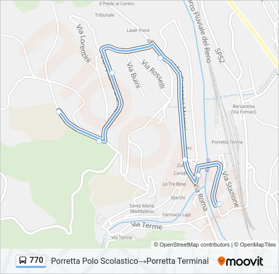 Percorso linea bus 770
