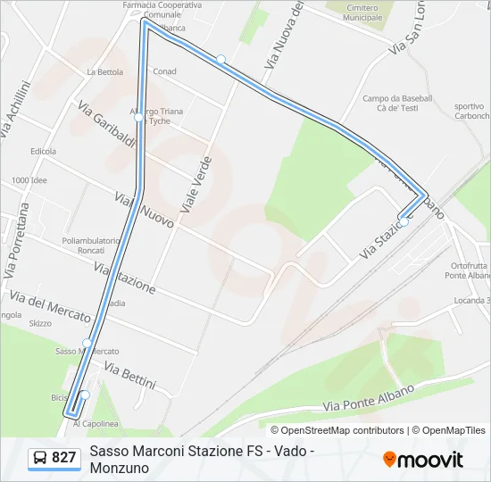 827 Bus Line Map