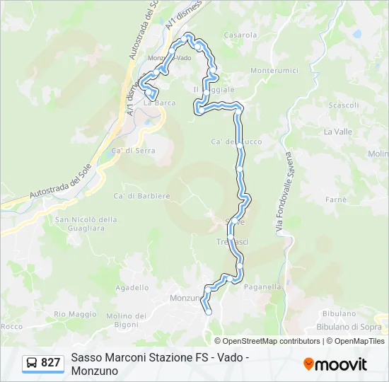 827 Bus Line Map