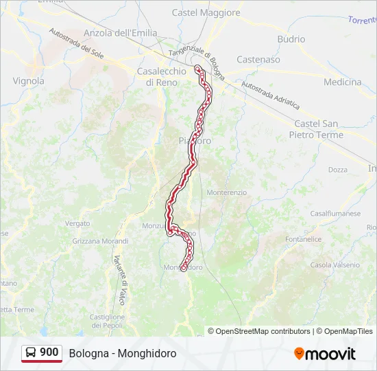 900 Bus Line Map