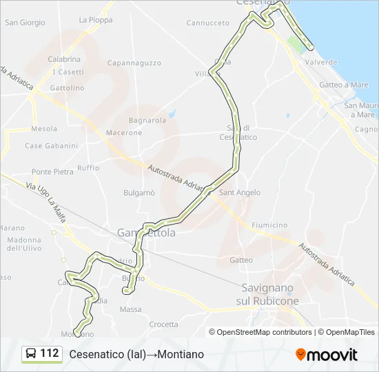 112 Bus Line Map