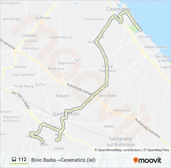 112 Bus Line Map