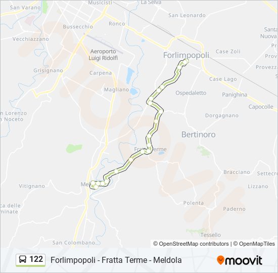 122 bus Line Map