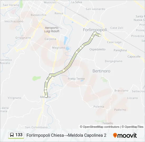 133 Bus Line Map