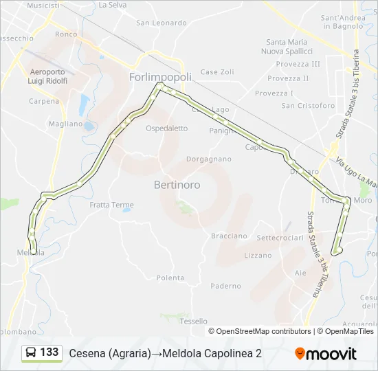 133 Bus Line Map