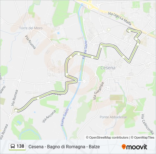 138 bus Line Map