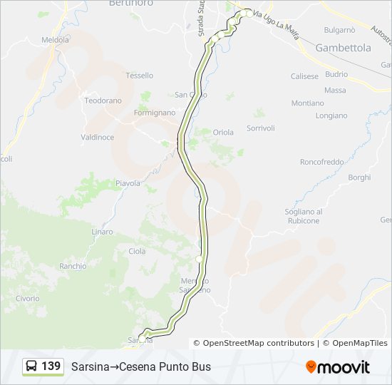 139 bus Line Map