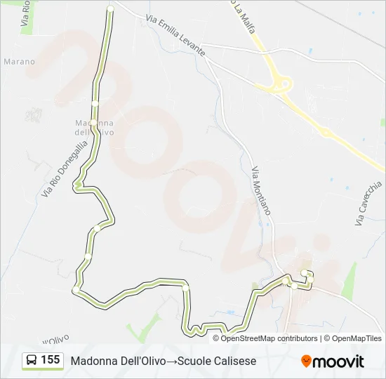 155 Bus Line Map
