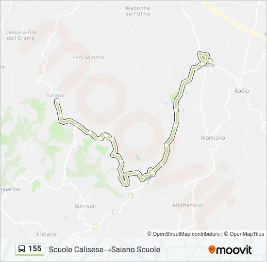 155 Bus Line Map