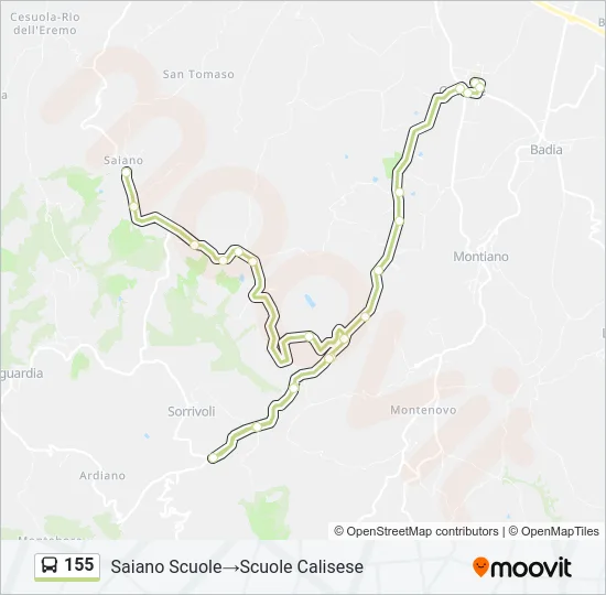 155 Bus Line Map