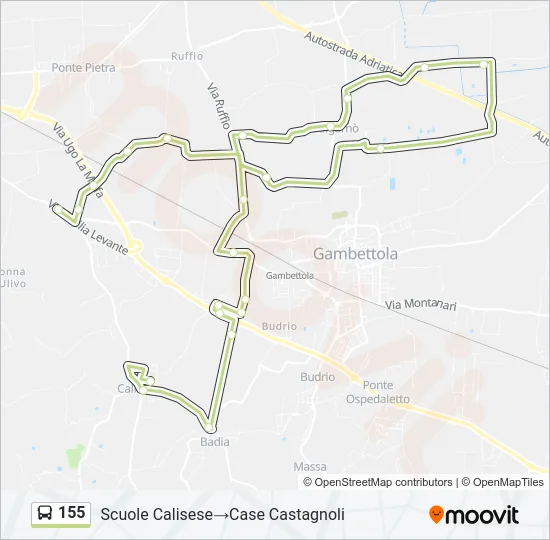 155 Bus Line Map