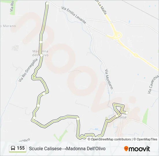 155 Bus Line Map