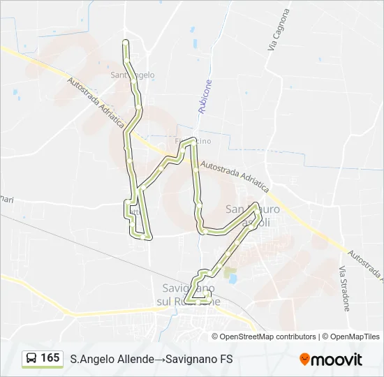 165 Bus Line Map