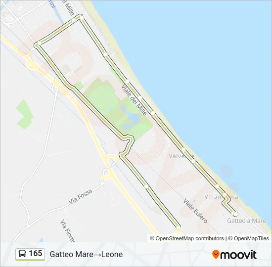 165 Bus Line Map