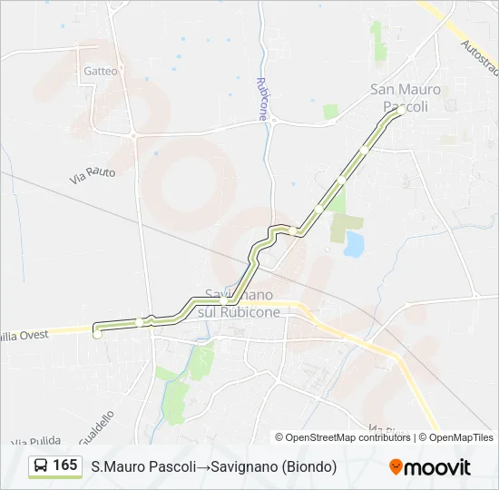 165 Bus Line Map