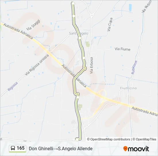 165 Bus Line Map