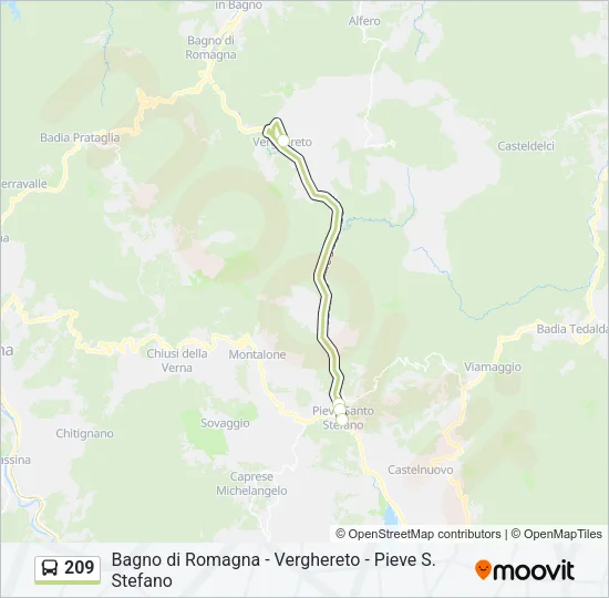 209 Bus Line Map