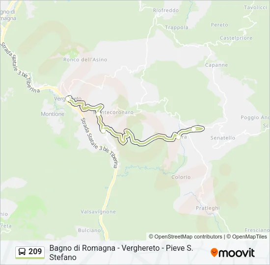 209 Bus Line Map